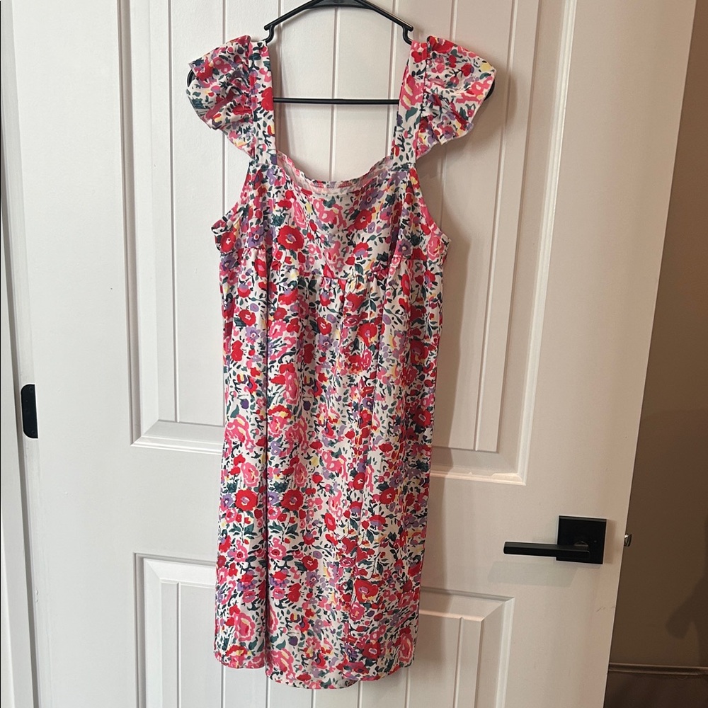 SHEIN Floral Pink and Red Dress